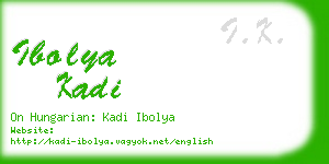 ibolya kadi business card